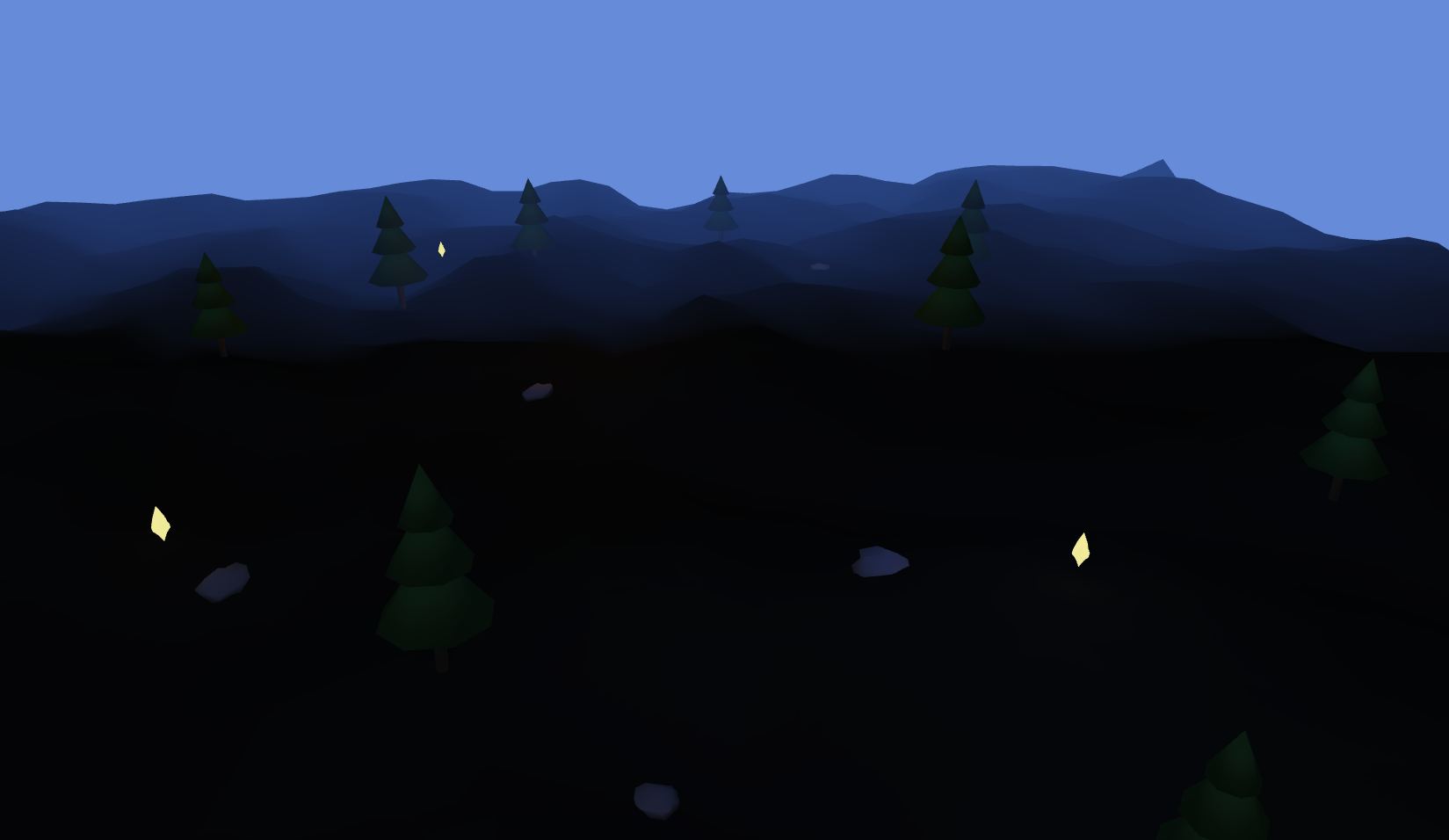 First DreamScape template - basic terrain with trees