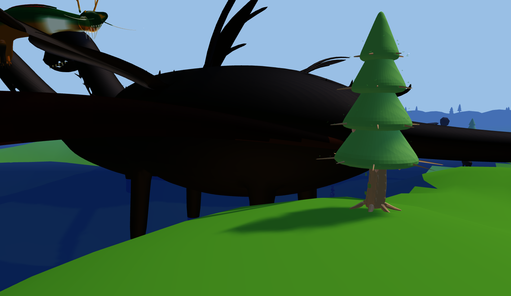 Early dragon attempt with disconnected parts