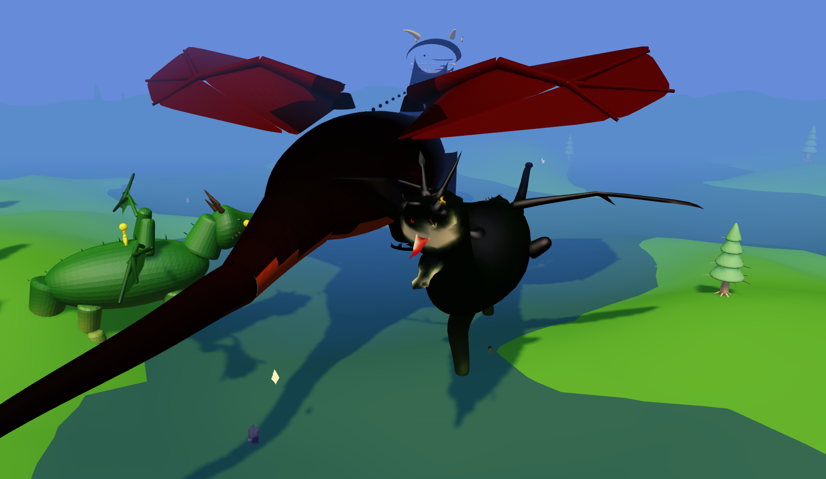 Red dragon dramatic closeup